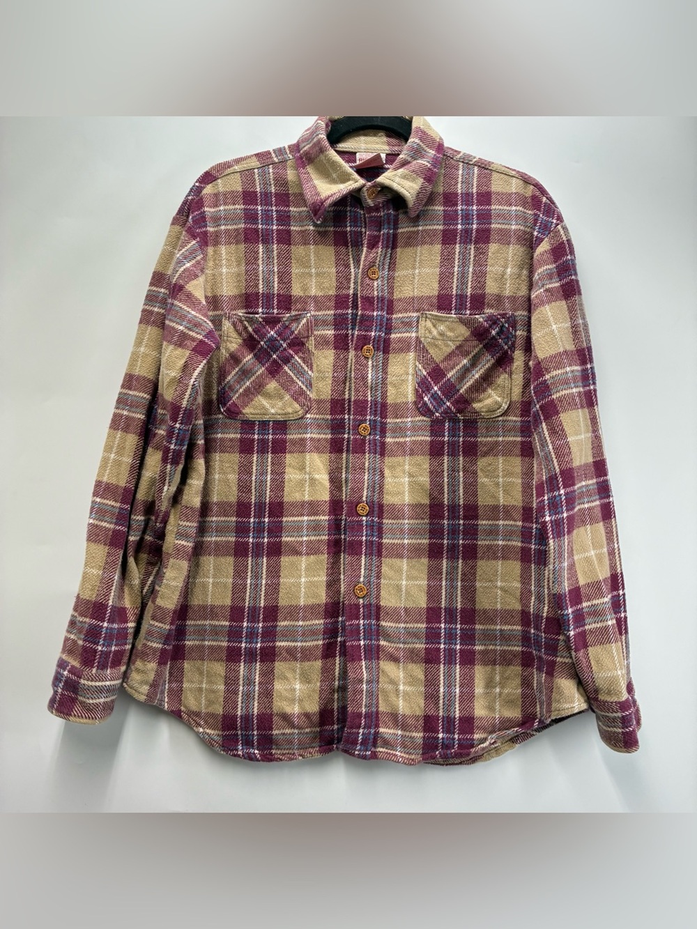 Vintage Big Mac Flannel Shirt Mens Large 70s Cotton Work Rockabilly JCPenney USA